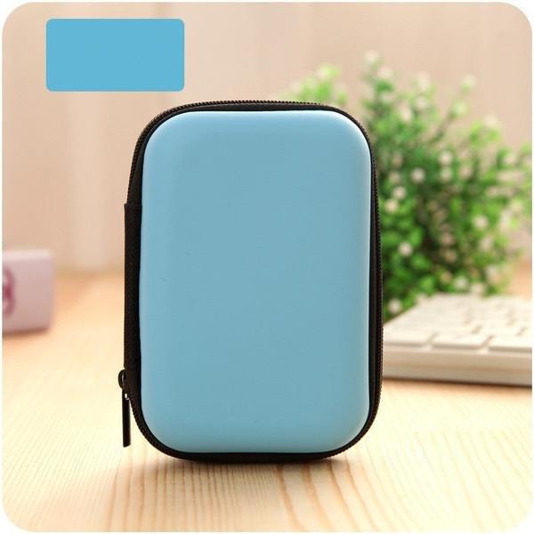 Multi-function Mini Zipper Earphone Storage Bag With Durable Eva Material For Travel Convenience