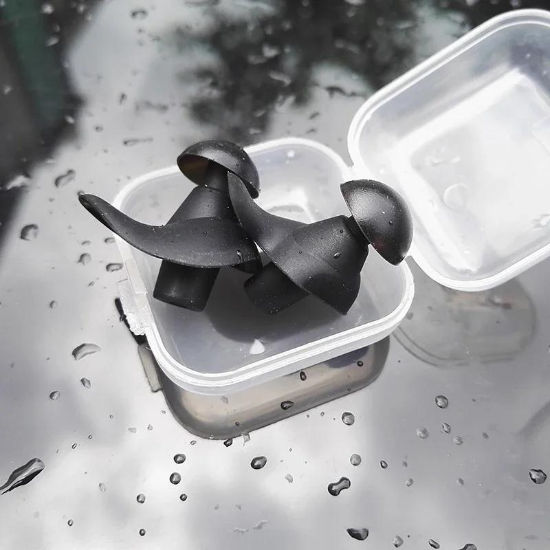 Portable Earplugs for Swimming Classic Durable Waterproof Soft Earplugs Silicone Ears Plugs for Pool Sports Accessories with Box