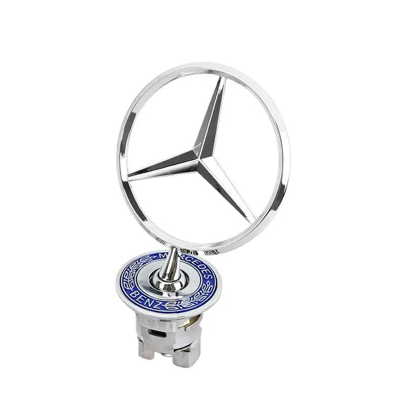 ZZX Car Bonnet Label Badge 3D Star Zinc Alloy Car Front Hood Emblem Mercedes Benz W203 W204 W205 W206 W212 W213 W222 W223 E300 1 PC1