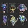 3D Fireworks Decorative Light Bulb E27 Base 4W New Year Glass Bulbs with Soft Warm Light Christmas Shiny Decor 3D LED Light Bulb