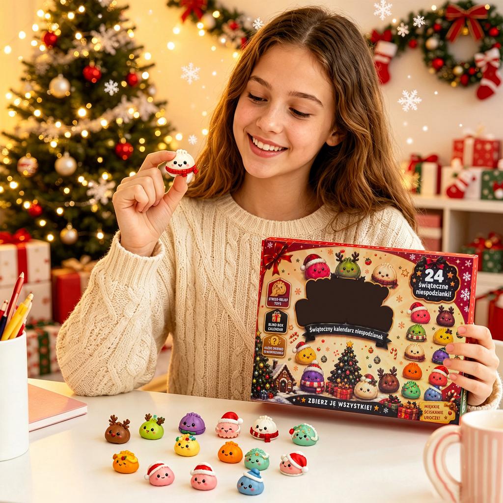 Christmas Advent Calendar 2026-Cute Countdown Calendar with Stress Sensory Toys for Adults, Holiday Party Gifts