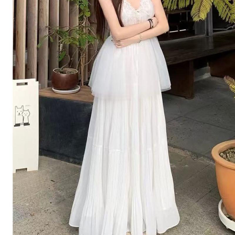 

Фиолетовая юбка для женщин на весну и осень Новая плиссированная юбка миди для маленьких с высокой талией Сказочная А-силуэта с большим подолом XL