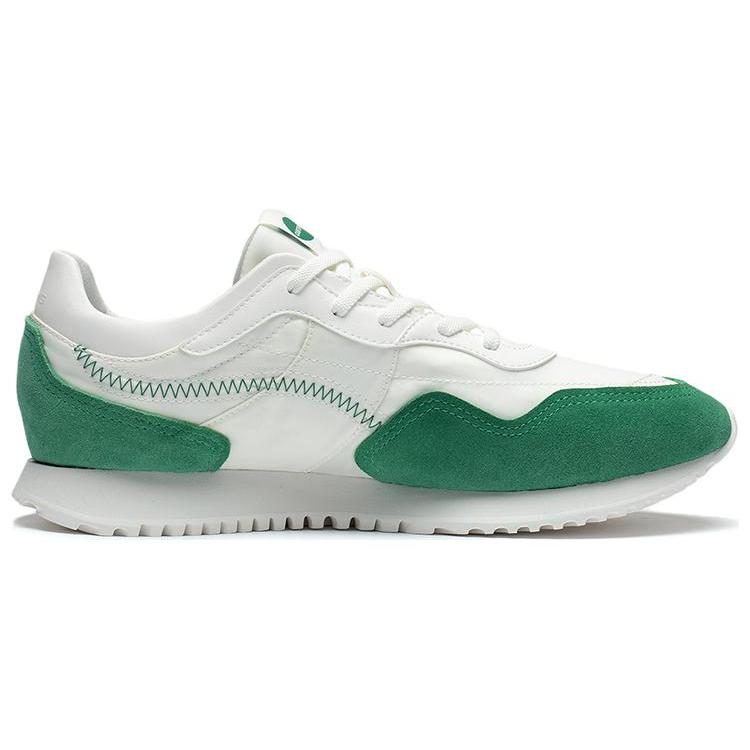 Li Ning CF Forest Woven Abrasion Resistant Breathable Low top Casual Shoes Men's White Green AGCT173-5