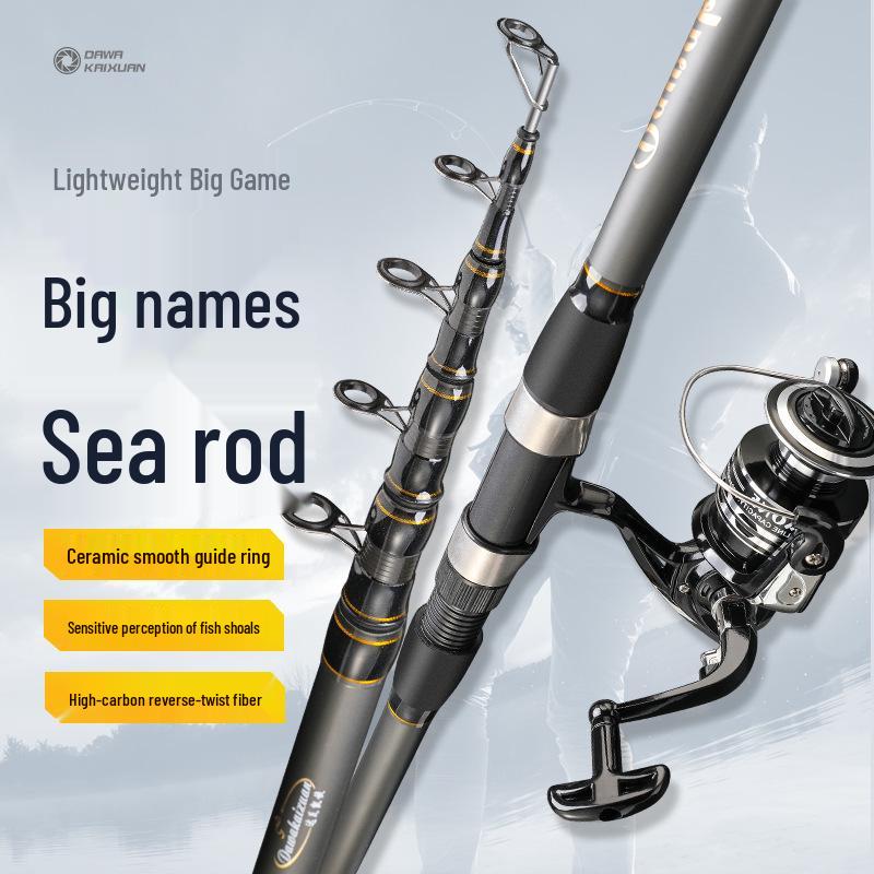 Ultra-Light, Ultra-Hard Long-Distance Casting Rod Set for Silver and Bighead Carp