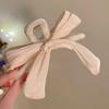 Elegance  Bowknot Hair Clip For Women Girls Simple Pearl Hair Claw Large Hairpin Shark Clip Hair Accessories Gifts
