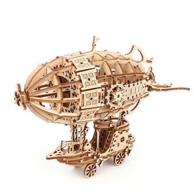 [med358] Quebra-Cabeça 3D de Madeira, Kit de Artesanato, Brinquedo Educacional, Modelo de Artesanato, Quebra-Cabeça 3D de Madeira DIY, Presente para Adultos, Meninos, Meninas, Aniversários, (Dirigível)