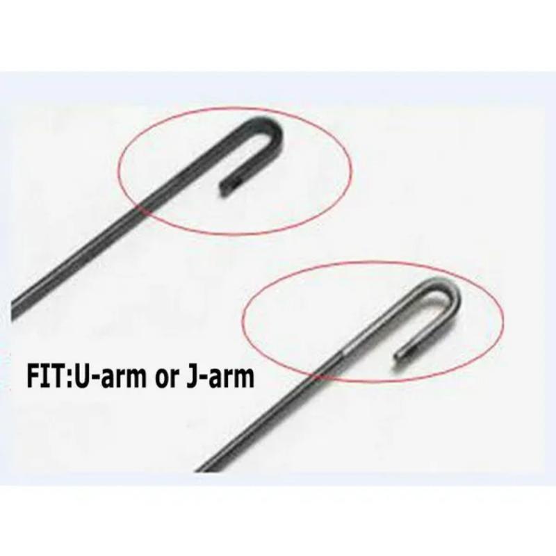 

1Pc Car Windshield Wiper Blades U-type Universal Soft Rubber Frameless Bracketless Car Wipers 16inch чёрный