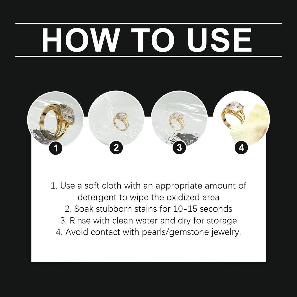 Jaysuing Silver Jewelry Cleaner 100ml, Tarnish Remover for Rings, Bracelets, Anti-Oxidation Jewelry Care Solution