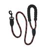 Custom Heavy Duty Quick Release Clip Soft Padded Comfort Handle Solid Black Nylon Reflective Braided Dog Leash for Daily Walking