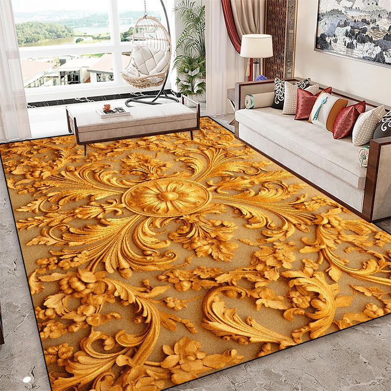 Europen 3D Flower Luxury Carpets for Living Room Sofa Large Area Rugs Comfort Non-slip Bedroom Decoration Rug Washable Table Mat