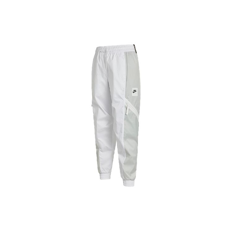 Nike Air Spliced Windproof Elastic Cuff Woven Pants Men Bottoms White DA0241-100