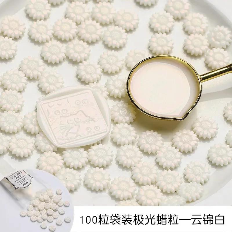 New 500g Aurora Sealing Wax Particles Sunflower Colorful Wax Material DIY Hand Account Invitation Greeting Card Making