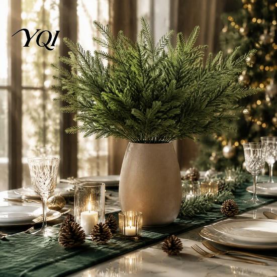 Warm White LED Twig Lights Artificial Lighted Pine with Lights, Fairy Light Olive Branch, Realistic Faux Tabletop Holiday Floral Filler Stem for Home