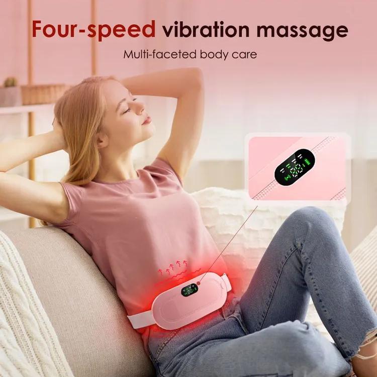 Electric reusable heating pad massager for menstrual pain in the lower back, belt for abdominal pain, menstruation and colic
