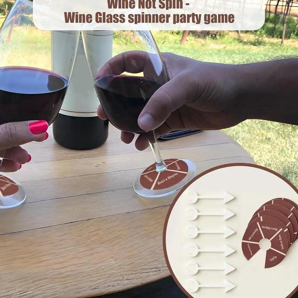 6/12/24Pcs Reusable Drink Roulette Wine Not Spin-Fun Drinking Games  Nightlife Entertainment