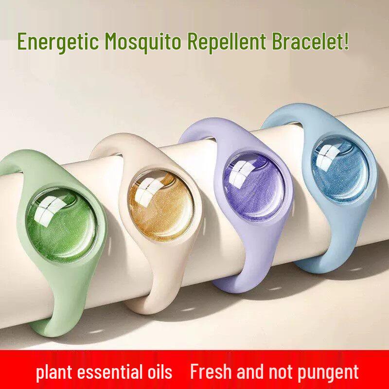 Trending Mosquito Repellent Bracelet - Portable Plant Essential Oil for Adults and Kids Outdoors