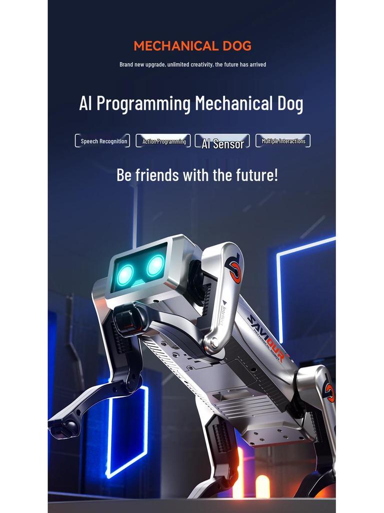 Smart AI Robot Dog - Interactive Voice-Controlled High-Tech Toy with Mobile Remote for Boys