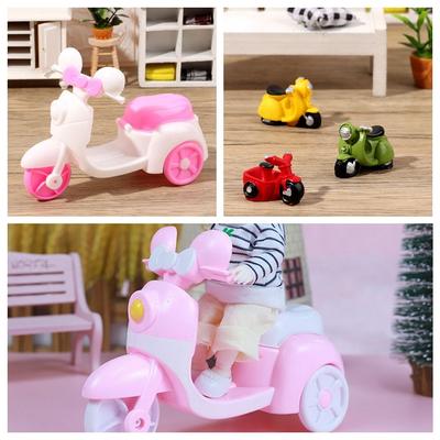 Scale Kids Toy Doll House Ornaments Resin Craft Dollhouse Motorcycle Miniature Tricycle Fairy Garden Dolls Accessories