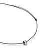 Jbans Classic Antique Brush Silver Ball Pendant String Necklace (C2503-An978_Bk)