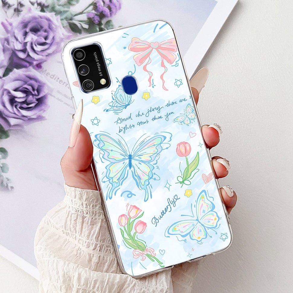 Cute Cat Caroon Cover For Samsung Galaxy A21s Case Soft Silicone Fundas Phone Cases For Samsung A 21s  A21s SM-A217F Full Bumper