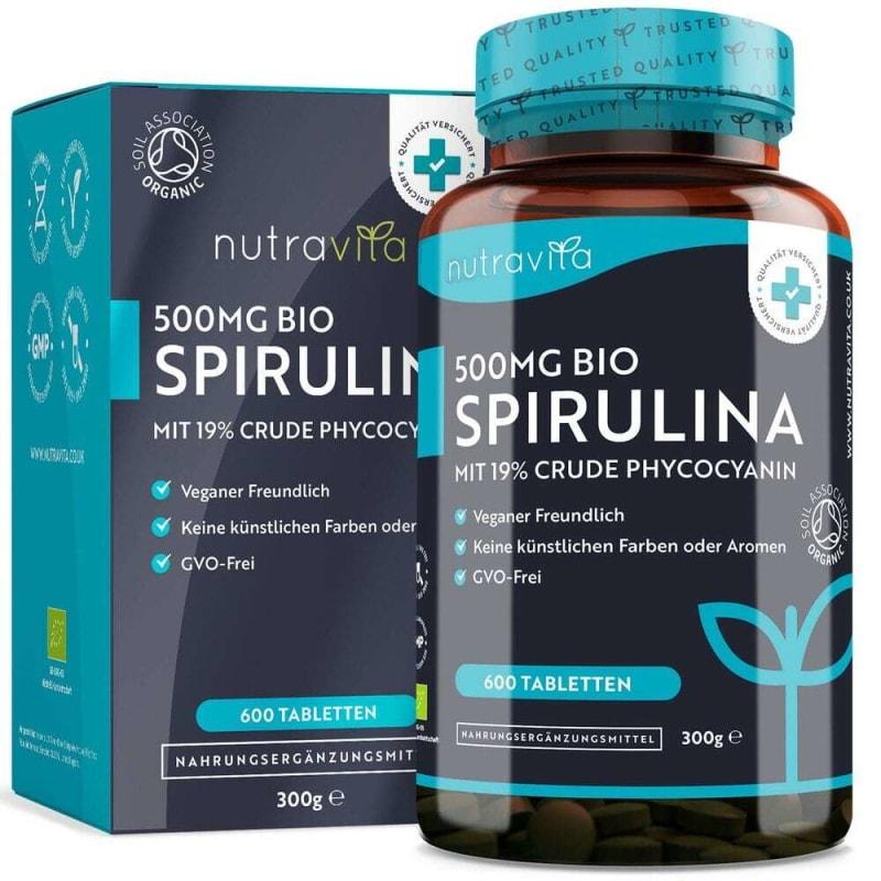 

Nutravita 500 mg Organic Spirulina 600 Tablets