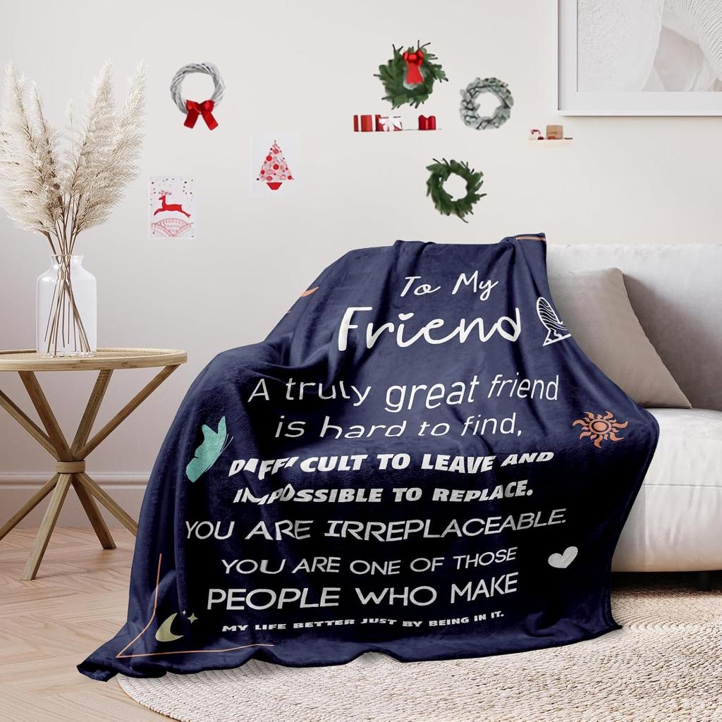 Best Friend Blanket, Friendship Gifts for Women, Bestie Blanket, Birthday Gifts for Women, Soft Flannel Throw Blanket, Friendship Gift for Female