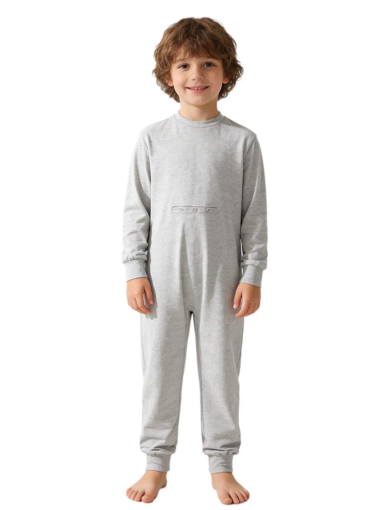 Unisex Special Needs Adaptive Clothing Long Sleeve Anti Strip Invisible Zipper Back Jumpsuit
