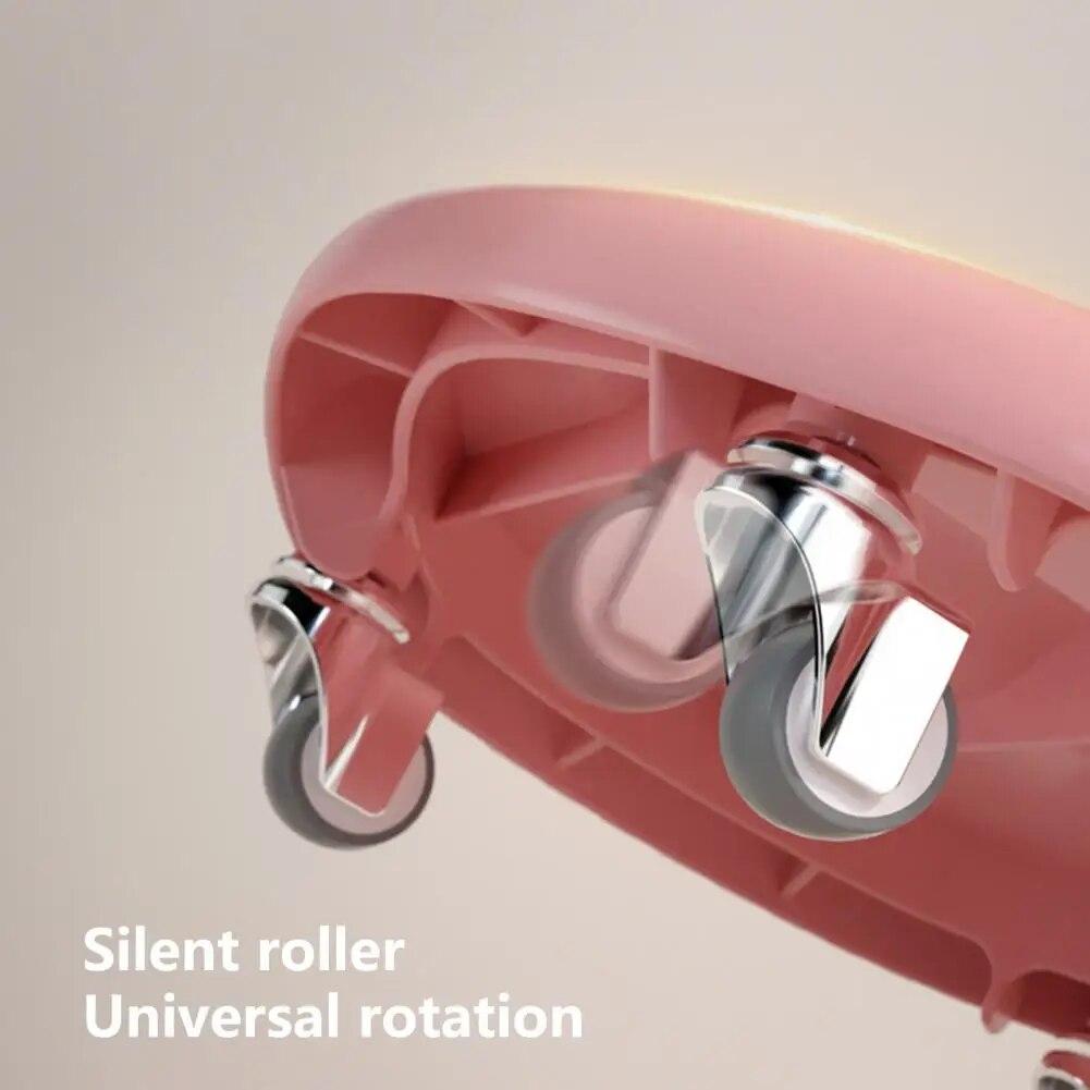 Abdominal Roller Strong Load Capacity 4 Wheels Smooth Bearing Rotation Mute Roller Anti-noise Abdominal Wheel Fitness Equipment