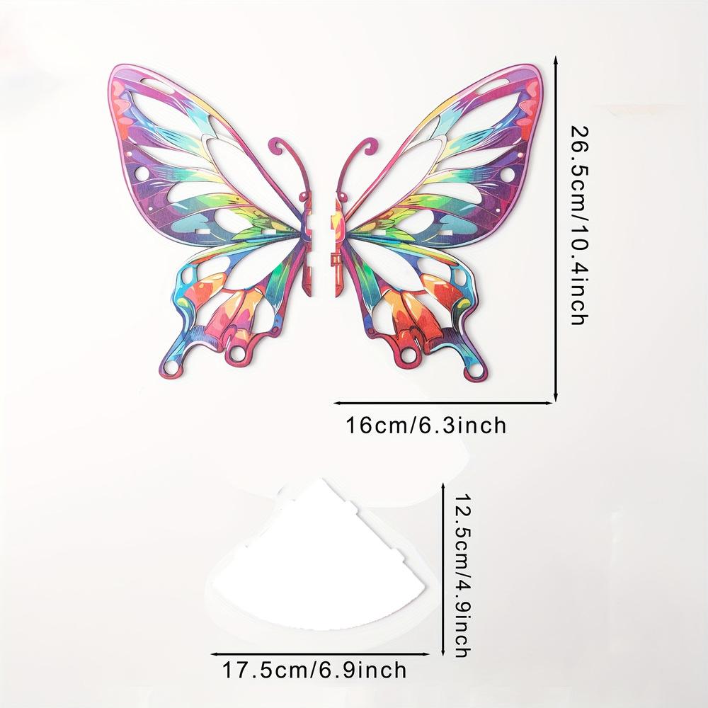 1PCS Wooden Butterfly Wall Decor Crystal Shelf Corner Hanging Organizer for Living Room Modern Geometric Pencil Holder Home