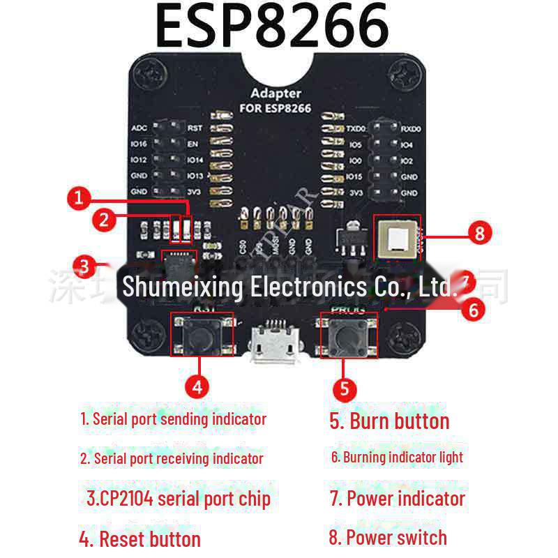 ESP32/ESP8266 Test Board for ESP-WROOM-32 One-Click Download