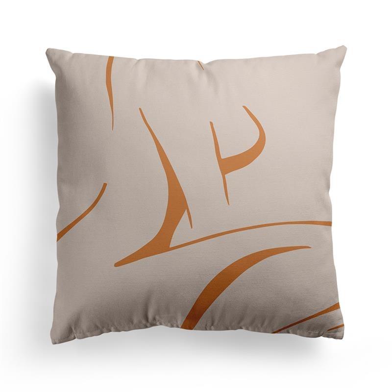 Orange Geometric Sofa Throw Pillow Cover Dormitory Decoration Office Living Room Home Pillow Cover