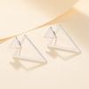 Size Triangle Front And Rear Earrings Wind Creative Design Removable One Or Two Wear Geometric Inverted Triangle Earrings