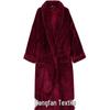 Unisex Mid-Length Thick Coral Fleece Robe for Couples, Home Wear Bathrobe & Pajamas.