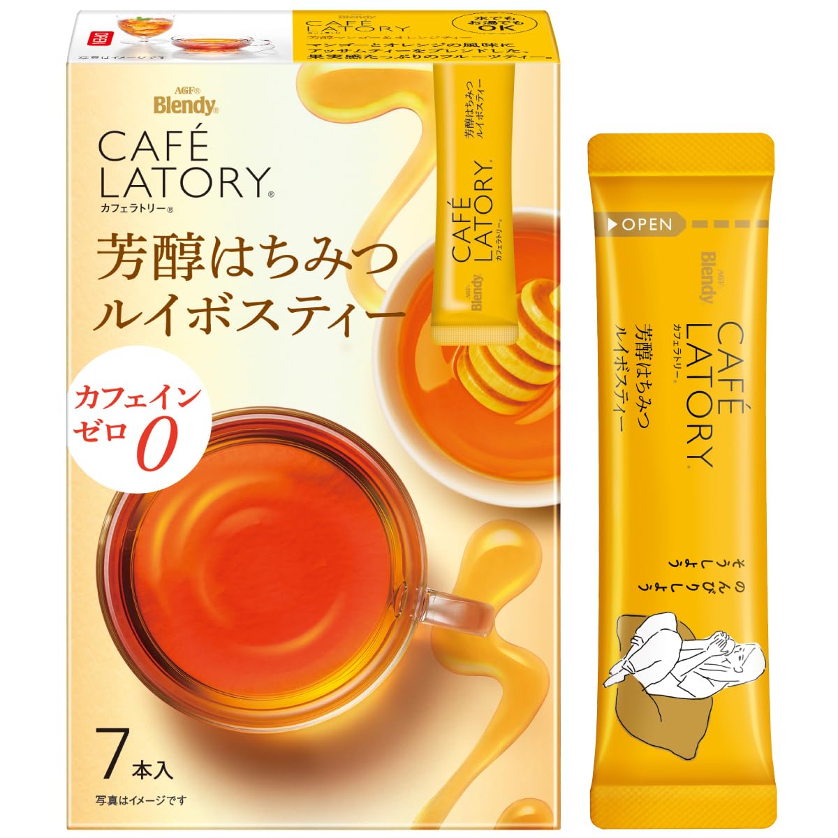 AGF Blendy Cafe Latory Stick Rich Honey Rooibos Tea 7 sticks 6 boxes teatea stickcaffeine-free