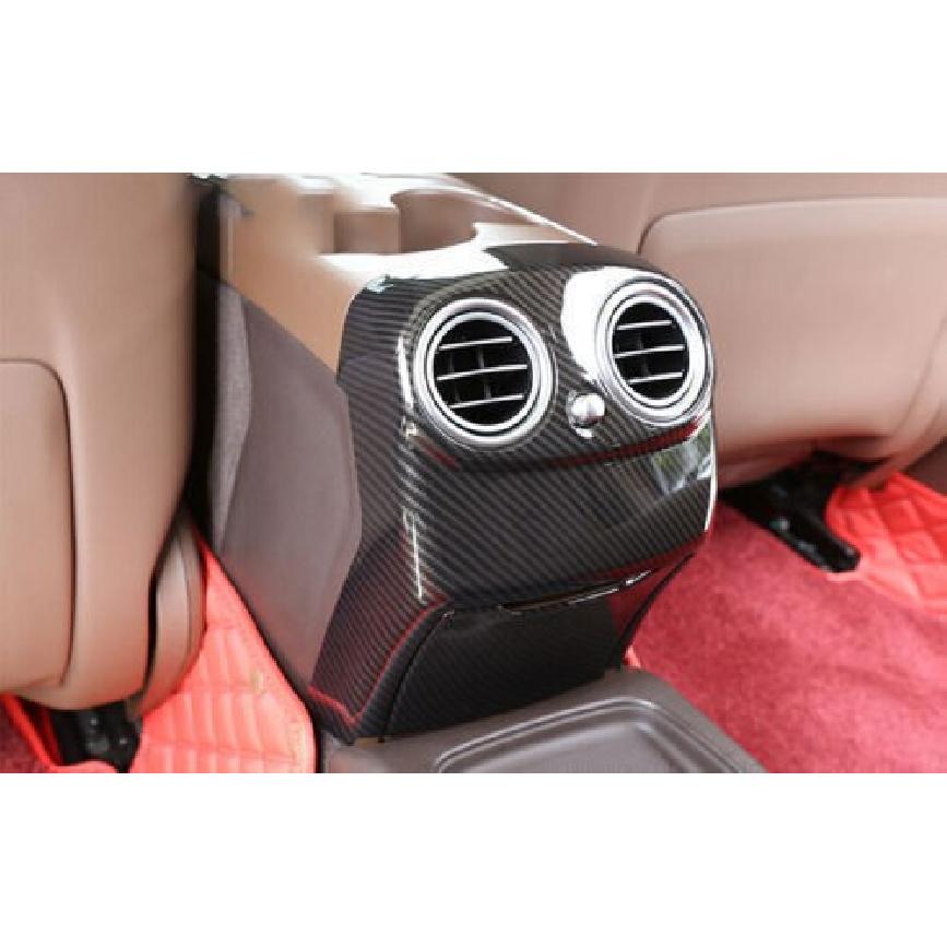 Panel Trim ABS Rear Air Outlet Anti-Kick Carbon Fiber For Benz E-Class 2016-