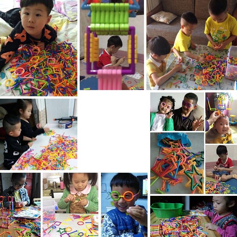 500PCS Smart Stick Building Blocks Kids Assembled DIY Construction Toys Game Baby Educational Toy for Children Gift