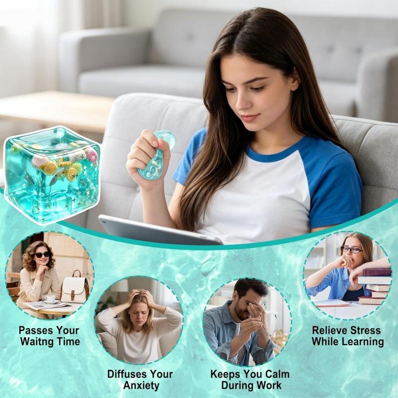 Ocean Squishy Stress Balls Maltose Water Fidget Toy Bulk Sensory Aid For Anxiety Stress Relief Autism Leisure Gift For Adults
