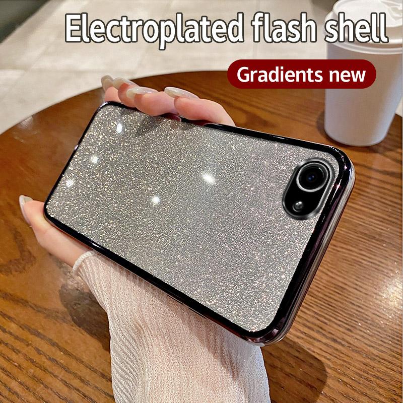 For Vivo Y83 Case Vivo Y81 Phone Case Shiny Glitter Plating Silicone Camera Lens Soft Back Cover