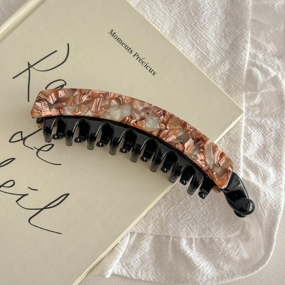 Acetic Acid Acetate Banana Clip Large Size Hairpin Creative Leopard Print Hair Clip  Daily