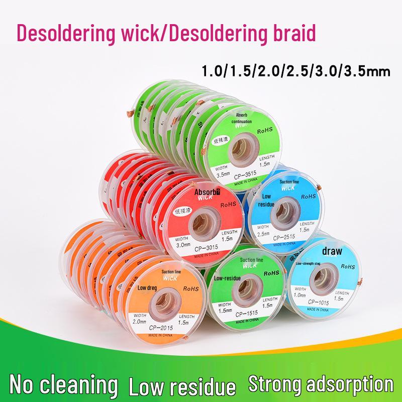 Low-Residue Desoldering Wick and Braid Tool for BGA Solder Pad Removal and Cleaning