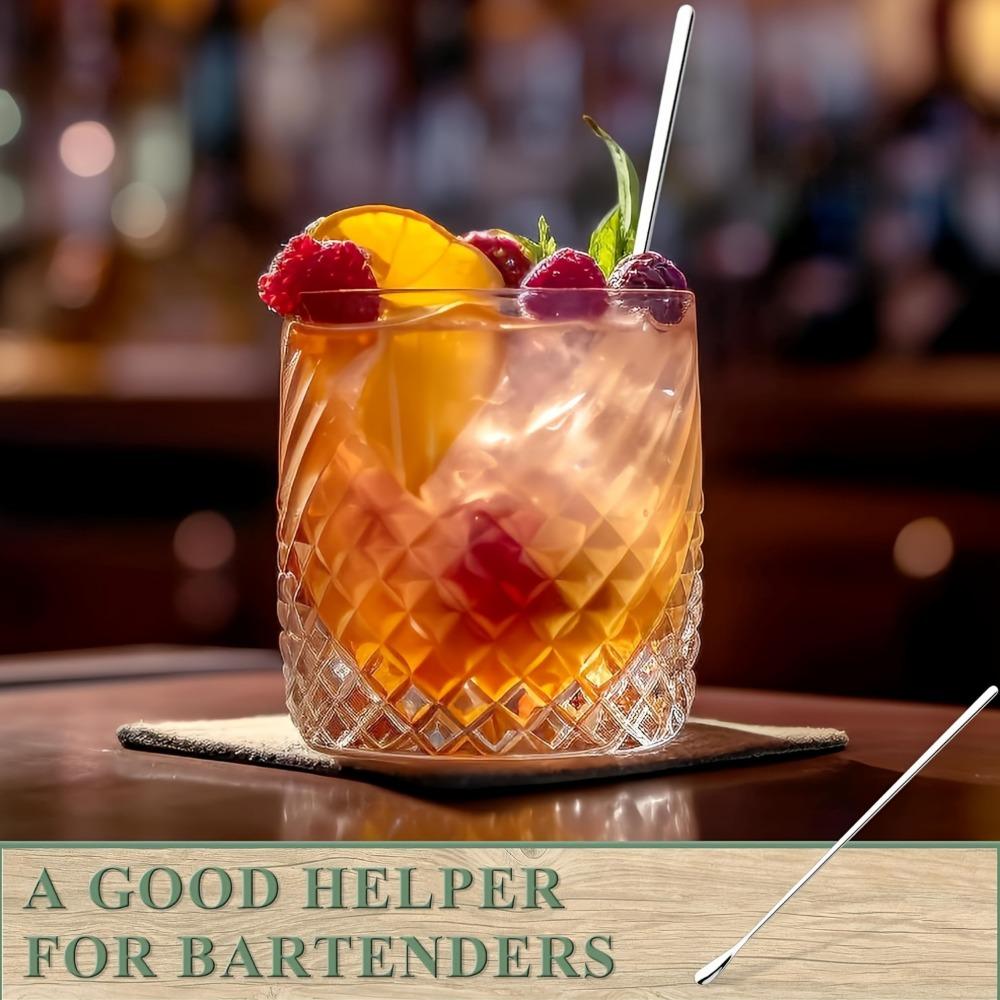 1pc Premium 304 Stainless Steel Iced Tea Spoon - Long Handle for Coffee & Tea Stirring - Elegant Drink Mixer Stick