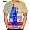 Modisches Herren-Rundhals-Kurzarm-3D-Casual-Farbprint-Casual-Kurzarm-Rundhals-T-Shirt