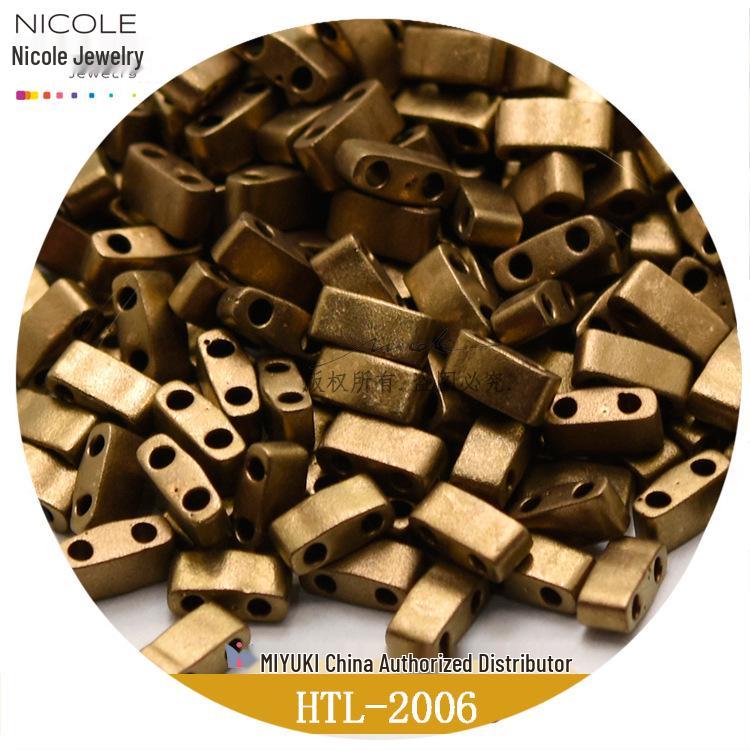 Miyuki Matná Série Half Tila Korálky 5x2.3x1.9mm, Balení 10g (DIY Korálkování)