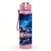 1PC Deep Galaxy Nebula Space Texture Print 750ml Color Plastic Sports Water Bottle Leakproof Flip Straw Lid Suitable for Sports Office Home Use