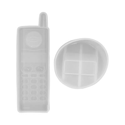 Handy Harzform Niedliche Handyform Epoxidharz Silikonform mit Basis für DIY