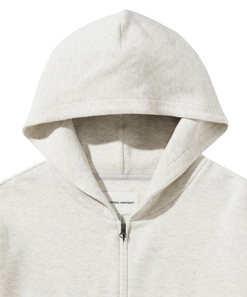 Butterfly Sportswear Original Embroidered Logo 2-Way Zip-Up Hoodie Oatmeal
