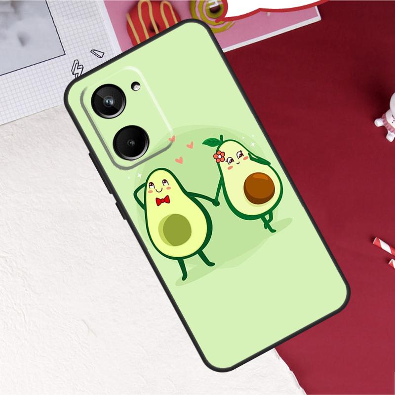 Cute Avocado Fruits For Realme GT7 Pro 15 10 11 12 13 14 Pro Plus C67 C65 C63 C61 C55 C53 C51 C35 C75 C71 Case