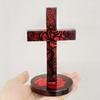 5'' Standing Cross Silicone Mould with Base, Epoxy Cross Mould, Epoxy Plaster Cement Mould, Halloween Ornaments