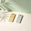 Engravable Stainless Steel Rectangular Pendant Keychain