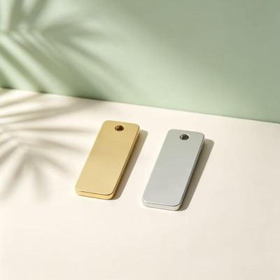 Engravable Stainless Steel Rectangular Pendant Keychain